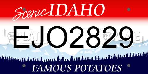 EJO2829 Idaho License Plate
