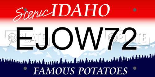 EJOW72 Idaho License Plate