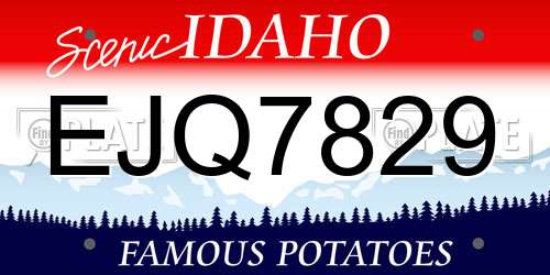 EJQ7829 Idaho License Plate