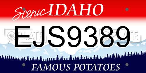 EJS9389 Idaho License Plate