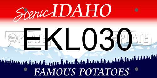 EKL030 Idaho License Plate