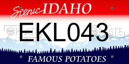EKL043 Idaho License Plate