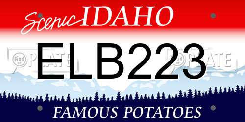 ELB223 Idaho License Plate