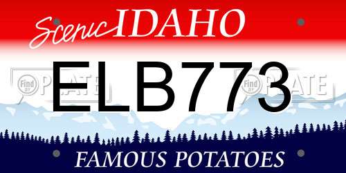 ELB773 Idaho License Plate
