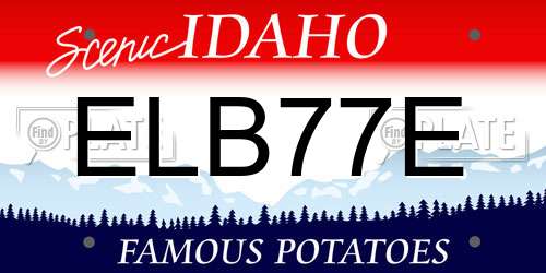 ELB77E Idaho License Plate
