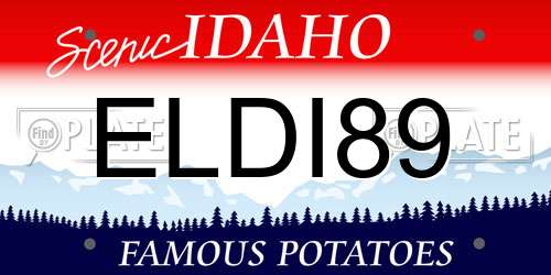 ELDI89 Idaho License Plate