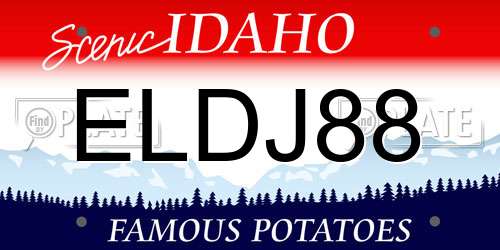 ELDJ88 Idaho License Plate