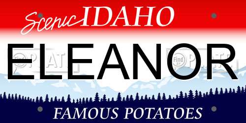 ELEANOR Idaho License Plate