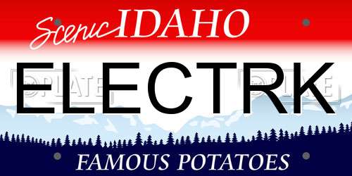 ELECTRK Idaho License Plate