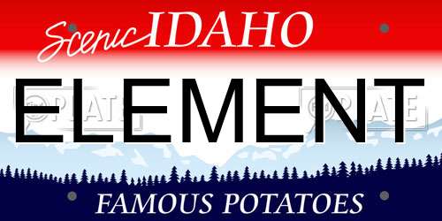 ELEMENT Idaho License Plate