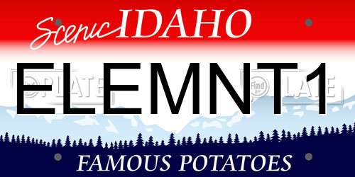 ELEMNT1 Idaho License Plate