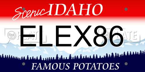 ELEX86 Idaho License Plate