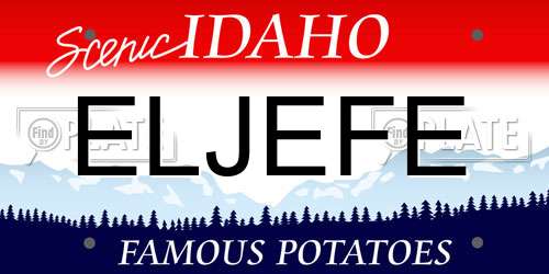 ELJEFE Idaho License Plate