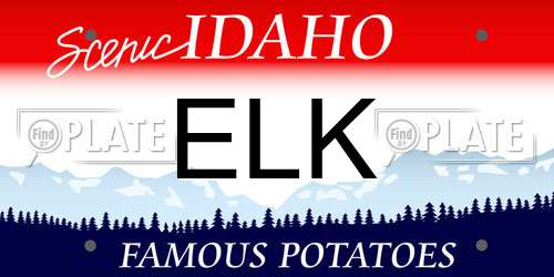 ELK Idaho License Plate