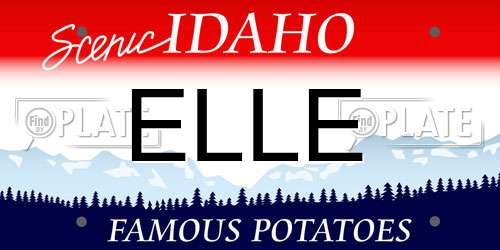 ELLE Idaho License Plate