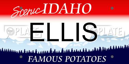 ELLIS Idaho License Plate