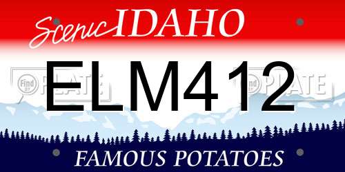ELM412 Idaho License Plate