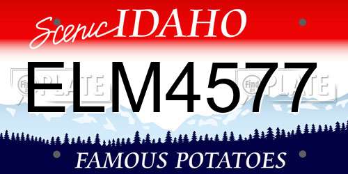 ELM4577 Idaho License Plate