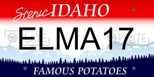 ELMA17 Idaho License Plate