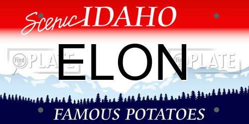 ELON Idaho License Plate