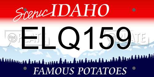 ELQ159 Idaho License Plate