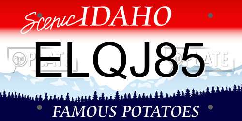 ELQJ85 Idaho License Plate