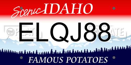 ELQJ88 Idaho License Plate