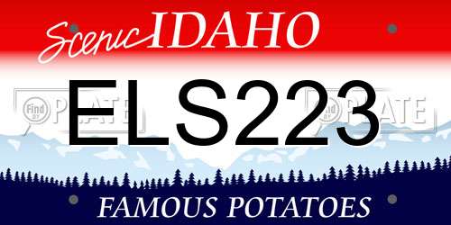 ELS223 Idaho License Plate