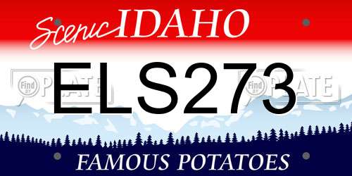 ELS273 Idaho License Plate