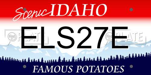 ELS27E Idaho License Plate