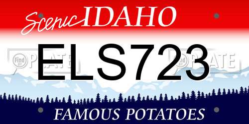 ELS723 Idaho License Plate