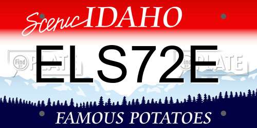 ELS72E Idaho License Plate