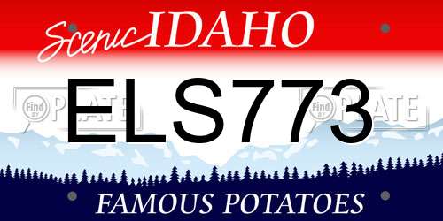 ELS773 Idaho License Plate