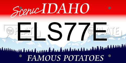 ELS77E Idaho License Plate