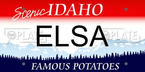 ELSA Idaho License Plate
