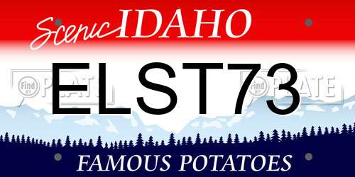 ELST73 Idaho License Plate