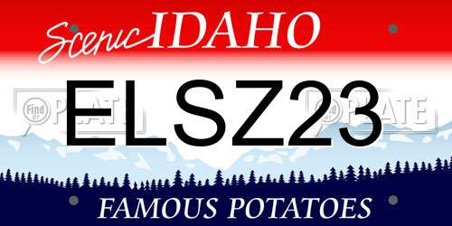 ELSZ23 Idaho License Plate