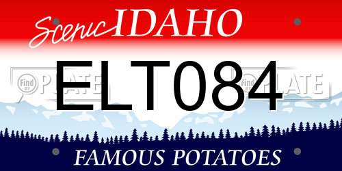 ELT084 Idaho License Plate