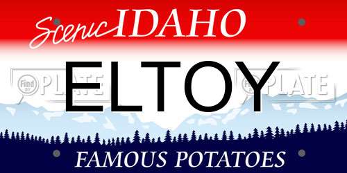ELTOY Idaho License Plate