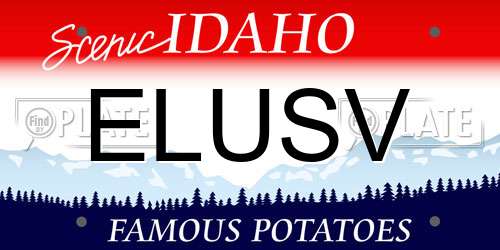 ELUSV Idaho License Plate
