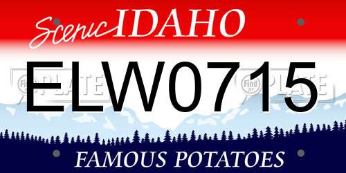 ELW0715 Idaho License Plate