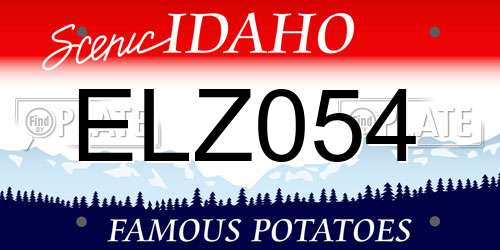 ELZ054 Idaho License Plate
