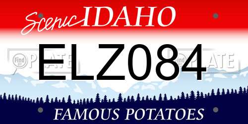ELZ084 Idaho License Plate