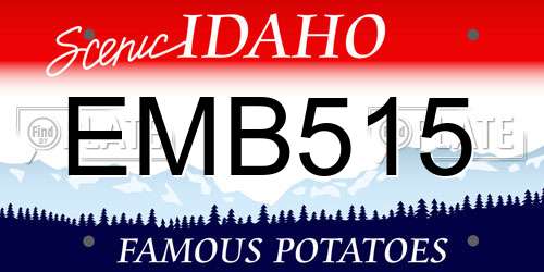 EMB515 Idaho License Plate