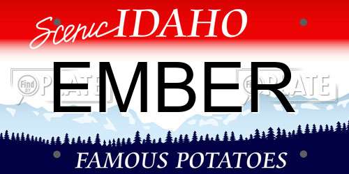 EMBER Idaho License Plate