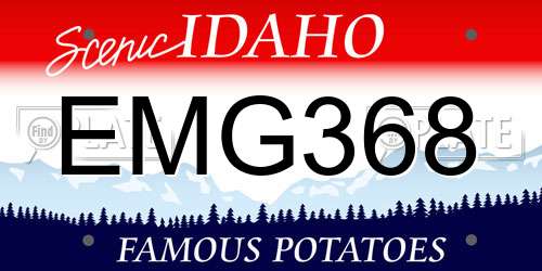 EMG368 Idaho License Plate
