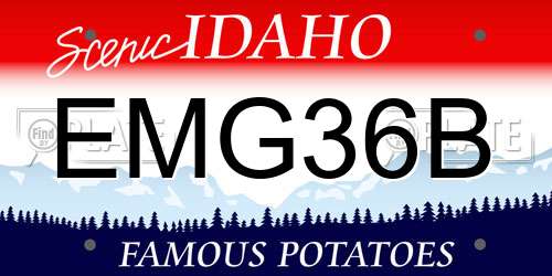 EMG36B Idaho License Plate