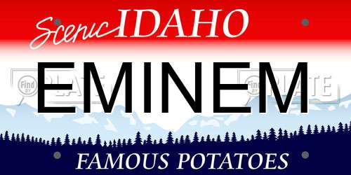 EMINEM Idaho License Plate