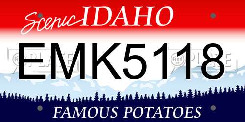 EMK5118 Idaho License Plate