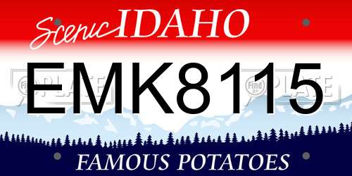 EMK8115 Idaho License Plate